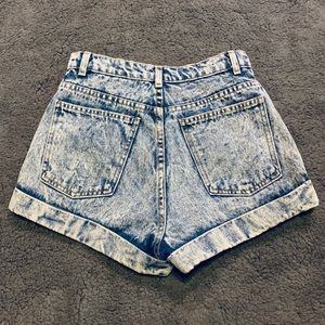 High waisted jean shorts